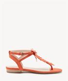 Sole Society Sole Society Mara T Strap Flats Sandals Creamsicle Size 5 Suede
