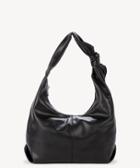 Sole Society Sole Society Niki Vegan Hobo Bag W/ Bow Detail Black Leather