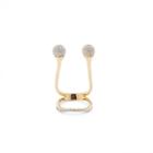 Sole Society Sole Society Pave Sphere U Ring - Gold