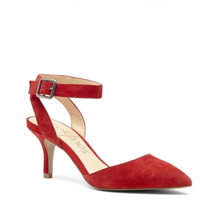 Sole Society Sole Society Olyvia Halo Ankle Strap Pump - Red-5.5