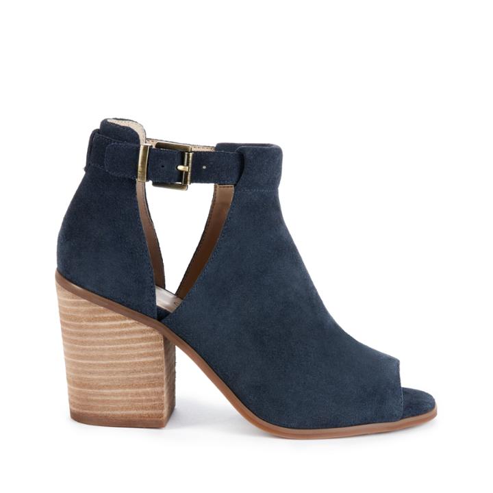 Sole Society Sole Society Ferris Block Heels Sandals Ink Size 5 Suede