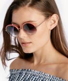 Sole Society Sole Society Sophina Oversize Round Sunglasses Milky Rose One Size Metal