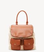Sole Society Women's Drury Backpack Sherpa Mix Cognac Combo One Size Vegan Leather Sherpa From Sole Society