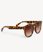 Sole Society Sole Society Ellor Double Frame Round Sunglasses Brown Tortoise One Size Os Plastic
