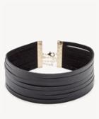 Sole Society Sole Society Leather Layered Choker Black One Size Os
