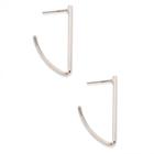 Sole Society Sole Society Modern Curve Drop Earring - Silver-one Size