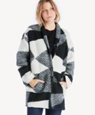 Astr Astr Women's Brook Coat In Color: Black White Size Large From Sole Society