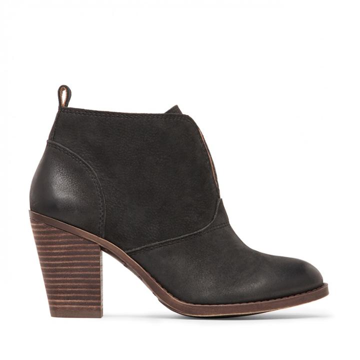 Lucky Brand Lucky Brand Ehllen Leather Bootie - Black-7.5