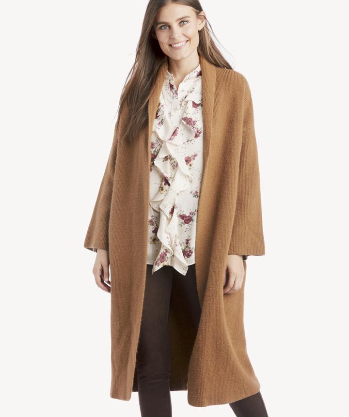 Astr Astr Women's Carter Cardigan In Color: Chestnut Size Large From Sole Society
