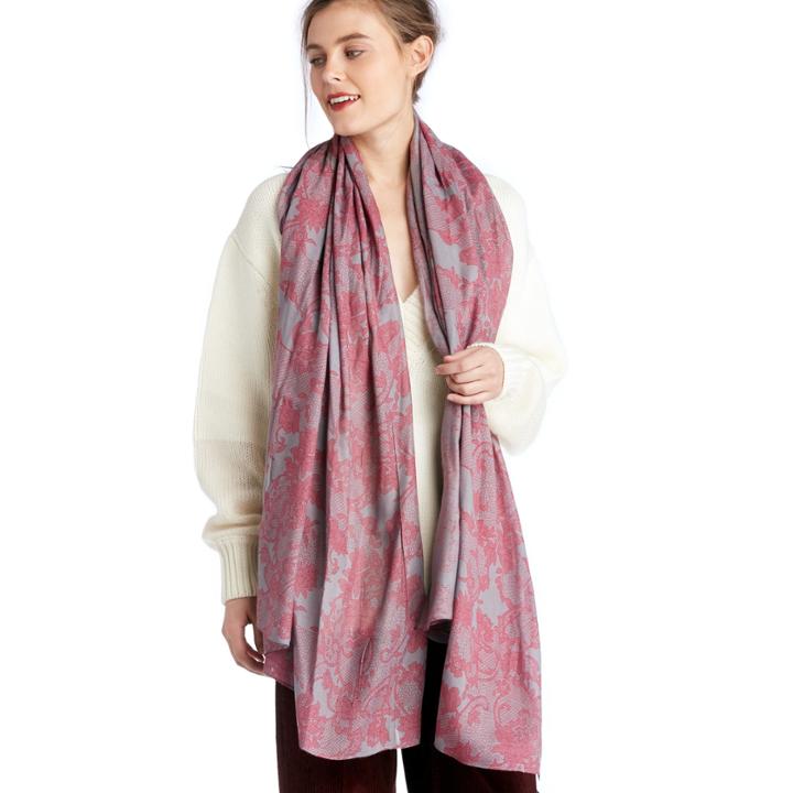 Sole Society Sole Society Lace Printed Scarf - Orchid-one Size