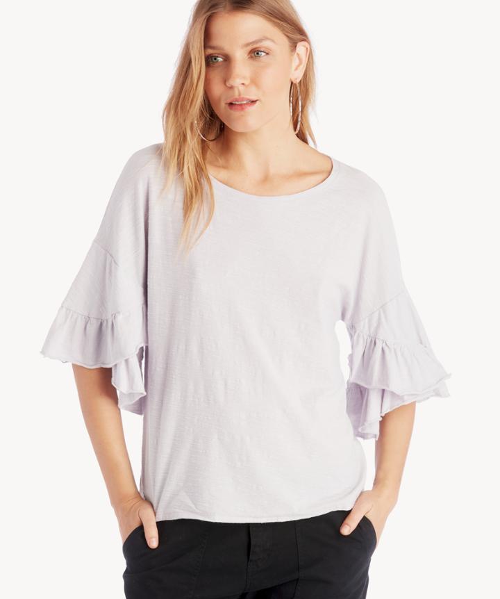 Vince Camuto Vince Camuto Drop Shoulder Tierred Ruffle Sleeve Top Wallflower Size Extra Small From Sole Society