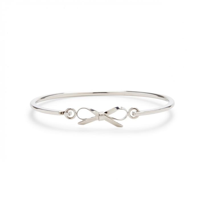 Sole Society Sole Society Dainty Bow Bangle - Silver-one Size