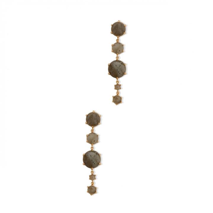 Sole Society Sole Society Gem Stone Drop Earring - Grey-one Size