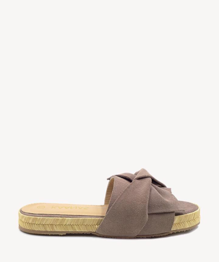 Kaanas Kaanas Sayulita Bow Slides Mauve Size 6 Leather From Sole Society