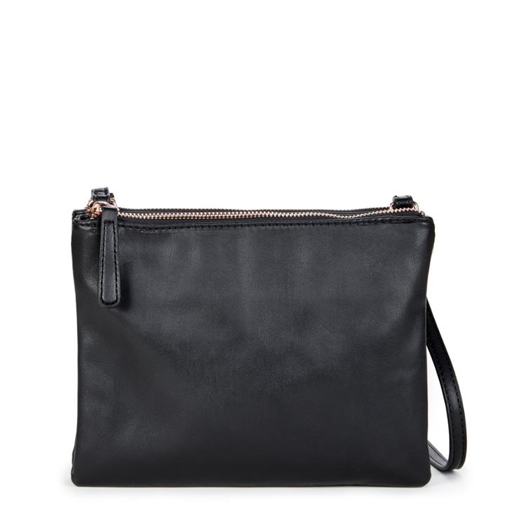 Sole Society Sole Society Madden Smooth Pouch Crossbody - Black