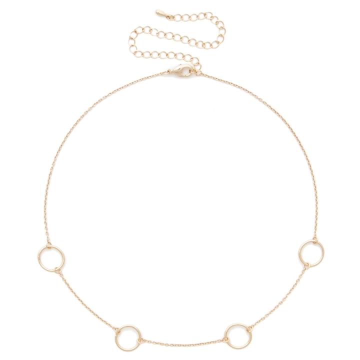 Sole Society Sole Society Plated Dainty Circle Choker - Gold