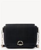 Sole Society Sole Society Colie Vegan Quilted Crossbody Bag In Color: W/ Chain Strap Black Leather