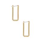 Sole Society Sole Society Thin Rectangular Earring - Gold-one Size