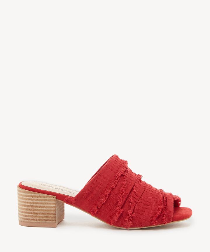 Kelsi Dagger Brooklyn Kelsi Dagger Brooklyn Siegel Mid Heels Slides Red Size 6 Leather Fabric From Sole Society