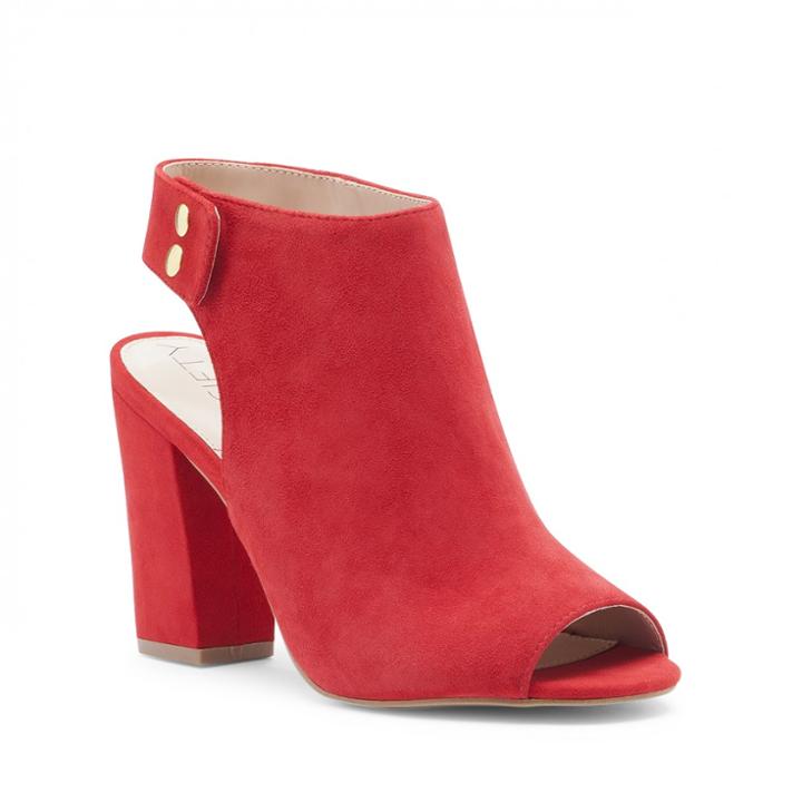 Sole Society Sole Society Easton Peep Toe Block Heel - Red-5.5