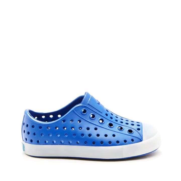 Native Native Jefferson Child Glow Waterproof Sneaker - Victoria Blue Glow