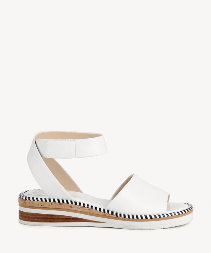 Vince Camuto Vince Camuto Mariena Ankle Strap Wedges Picket Fence Size 7.5 Leather From Sole Society