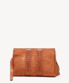 Sole Society Women's Wahli Clutch Genuine Suede Cognac From Sole Society