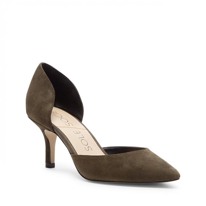 Sole Society Sole Society Reymina Dorsay Pump - Olive-6.5