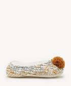 Sole Society Women's Heather Knit Slippers With Pom Rust Combo Size S/m Acrylic Polyester From Sole Society