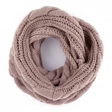 Solesociety Cable Knit Infinity Scarf  - Rose