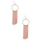 Sole Society Sole Society Hoop And Tassel Earring - Light Coral