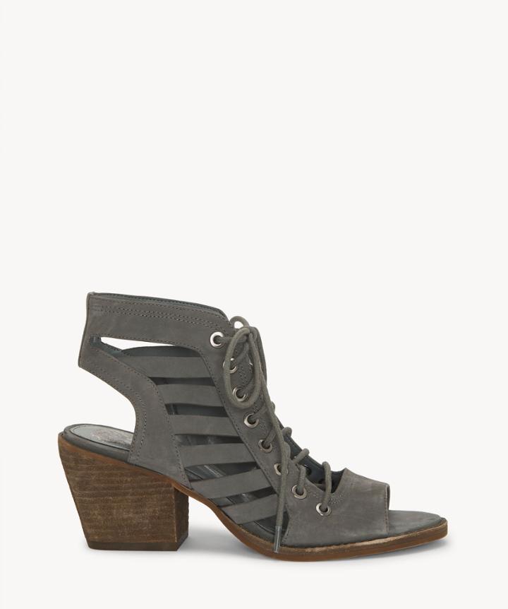 Vince Camuto Vince Camuto Women's Chesten Cage Lace Up Sandals Smoke Stack Size 5 Leather From Sole Society
