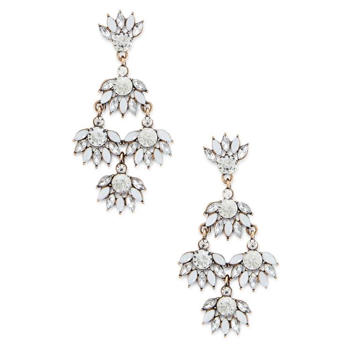 Sole Society Sole Society Champagne Statement Earrings - Crystal