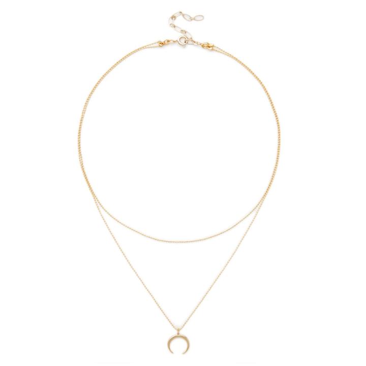 Sole Society Sole Society Plated Crescent Layered Choker - Gold-one Size
