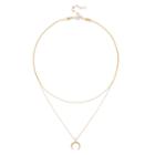 Sole Society Sole Society Plated Crescent Layered Choker - Gold-one Size