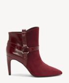 1. State 1. State Women's Harloe Pointed Toe Bootie Rosso Size 5 Suede From Sole Society