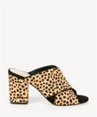 Sole Society Sole Society Luella Criss Cross Mules Cheetah Dot Size 6 Suede