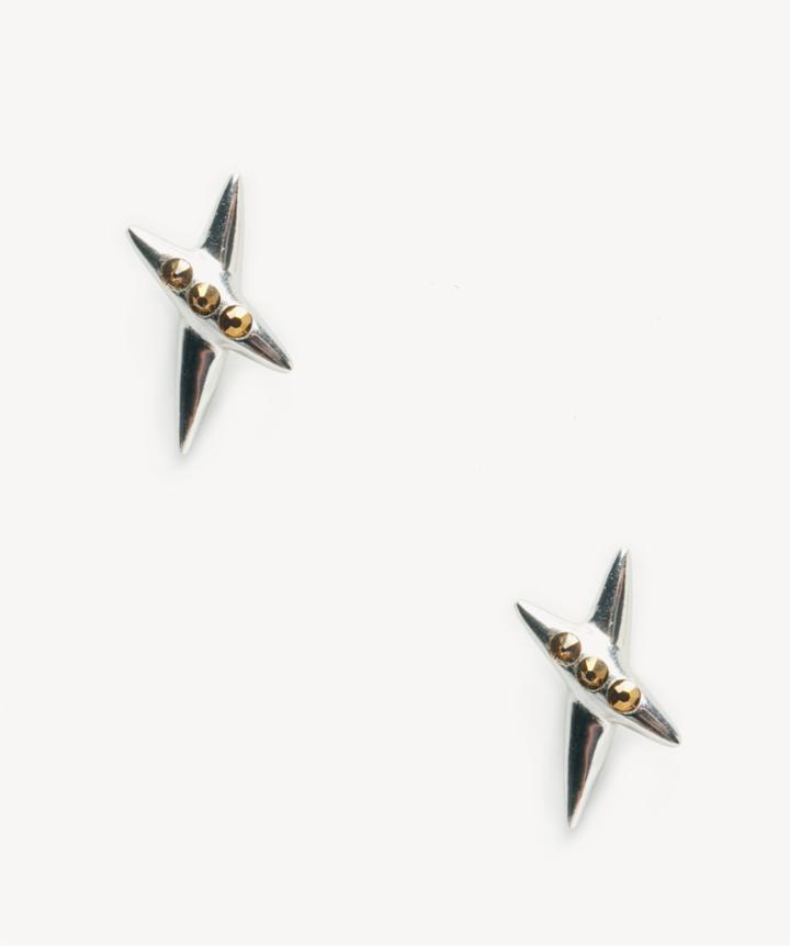 Sole Society Women's X Stud Earrings Silver One Size From Sole Society
