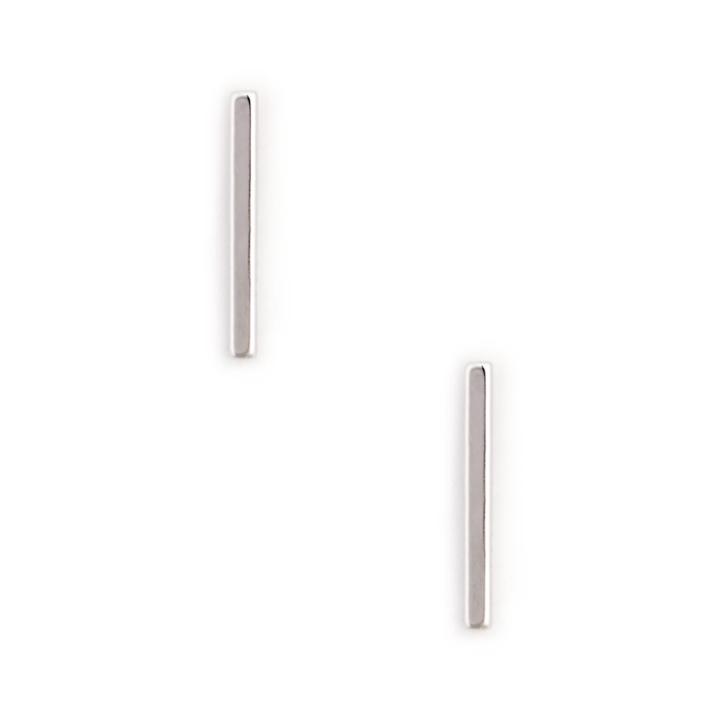 Sole Society Sole Society Silver Plated Bar Earrings - Silver