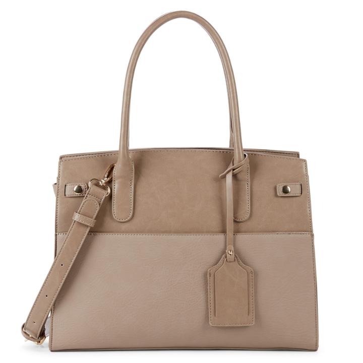 Sole Society Sole Society Jess Vegan Ladylike Satchel - Taupe