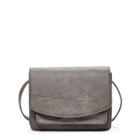 Sole Society Sole Society Michelle Vegan Flapover Crossbody - Grey-one Size