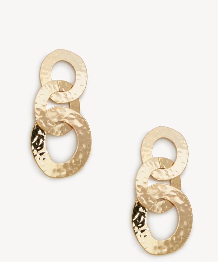 Sole Society Sole Society Hammered Chain Link Statement Earrings - Gold-one Size