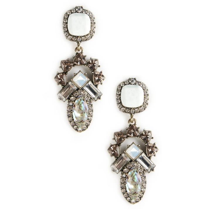 Sole Society Sole Society Victorian Crystal Statement Earrings - Multi-one Size