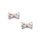 Sole Society Sole Society Dainty Bow Studs - Crystal-one Size