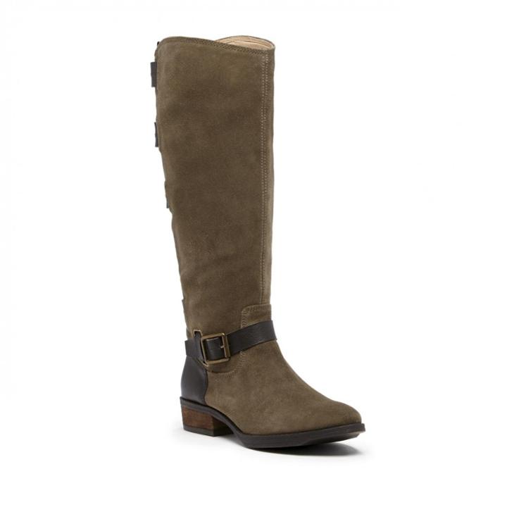 Sole Society Sole Society Franzie Buckled Tall Boot - Army Fudge-10