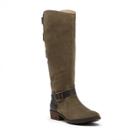 Sole Society Sole Society Franzie Buckled Tall Boot - Army Fudge-10