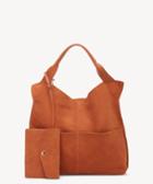 Sole Society Women's Jamari Genuine Suede Over Tote Cognac Genuine Suede Vegan Leather From Sole Society