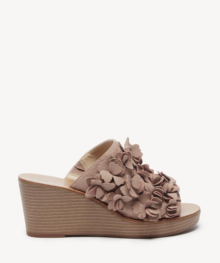 Sole Society Sole Society Poppie Floral Platform Wedges Dusty Rose Size 5 Leather