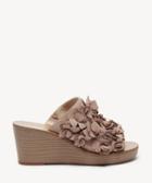 Sole Society Sole Society Poppie Floral Platform Wedges Dusty Rose Size 5 Leather