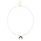 Sole Society Sole Society Dainty Horn Necklace - Black